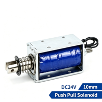 Électroaimant DC24V, course de 10 mm, 30N, dimensions 64*38*30mm, solénoïde à cadre ouvert, poussant-tirant, pour machine d'emballage
