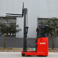 Gerbeur électrique compact industriel SAFER à mât bi-étages, batterie lithium-ion, pneus pneumatiques, faible coût d'entretien