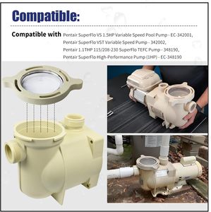 Boîtier de <span class=keywords><strong>pompe</strong></span> de <span class=keywords><strong>piscine</strong></span> compatible avec la <span class=keywords><strong>pompe</strong></span> de <span class=keywords><strong>piscine</strong></span> Superflo <span class=keywords><strong>Pentair</strong></span> 350089 | Compatible avec la <span class=keywords><strong>pompe</strong></span> de <span class=keywords><strong>piscine</strong></span> <span class=keywords><strong>Pentair</strong></span> Superflo - Product Image 4