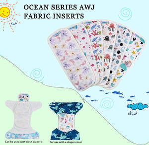 Ananbaby Mode Inserts AWJ imprimés personnalisés Respirant Écologique Naturel Bambou Insert de <span class=keywords><strong>couche</strong></span>-culotte en coton - Product Image 6