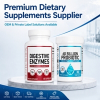 MNK Private Label Probiotic Digestive Enzyme Capsules 60 Milliards de UFC 16 Enzymes Bien-être Digestif Quotidien Supplément Végétalien Adulte