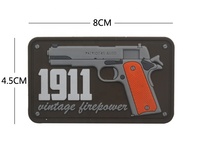 Patchs PVC Airsoft FIRE FIGHTER 1911 avec attaches auto-agrippantes, applique pour vêtements
