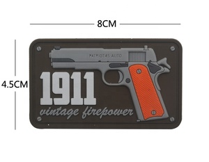 FIRE FIGHTER-Parches Airsoft 1911 de PVC, gancho y bucle, sujetadores, parche con gancho y bucle, apliques de ropa - Product Image 3
