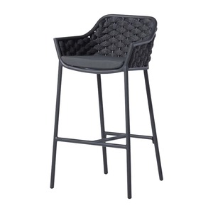 Conjunto de Taburetes de <span class=keywords><strong>Bar</strong></span> de Aluminio y Cuerda para Resort de Lujo, Sillas de <span class=keywords><strong>Bar</strong></span> y Barra para Restaurantes Comerciales al Aire Libre - Product Image 5