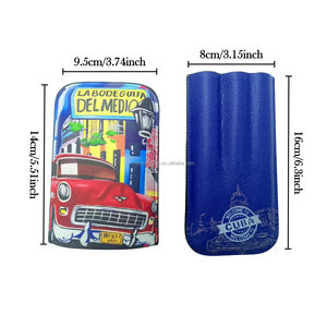 La Bodeguita Del Medio, étui à cigares en cuir PU pour voyage, 1 pièce, 3 doigts, modèle 50 anneaux, 20mm - Product Image 2