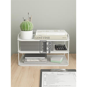 Organisateur de fichiers de bureau en métal Lida, plateau à documents à 3 niveaux, support de rangement de bureau, classeur - Product Image 5