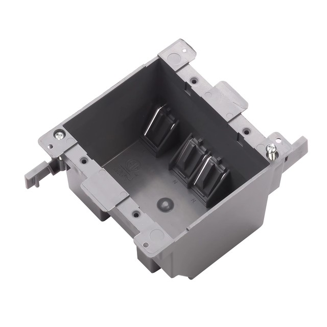 Switch Outlet Box Old Work Carlon 2 Gang Brackets Wall Polished PVC Clamp Junction for 94V0 IP Level 110x57x70MM Model AAF-515