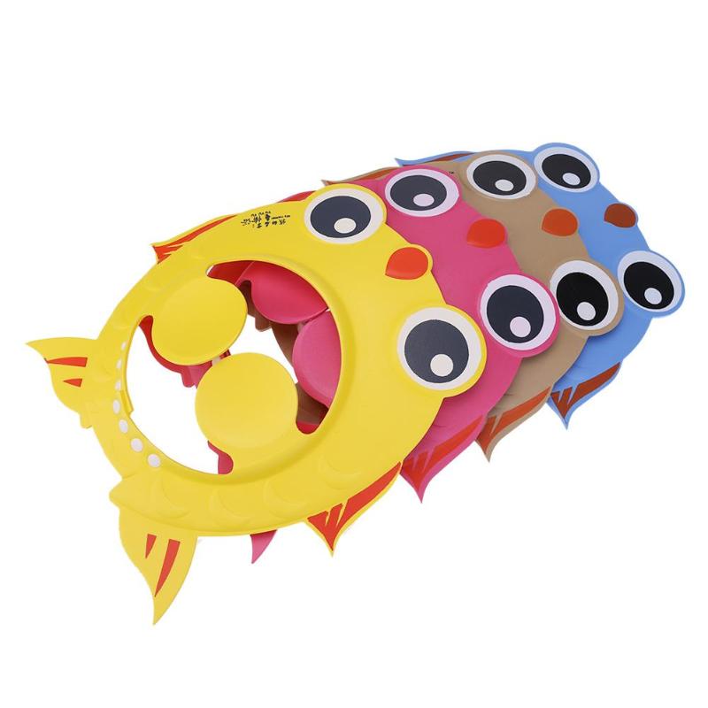 Детский продукт для мытья волос в форме рыбы, защитная шапочка для душа, шампуня