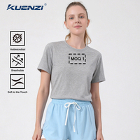 Camiseta Extra Grande para Mujer Kuenzi, Antiarrugas, Antibacteriana 7A, Tejido Modal de Seda de Morera, Sensación Fresca, 260GSM