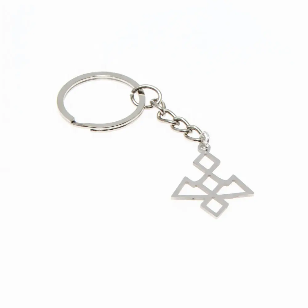 Owl Cave Symbol Silver tone talisman Twin Peaks Emblem Amulet Stainless steel Jewelry Keychain