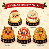 Coffret Cadeau Anti-Stress - Bonbons en Caoutchouc en Forme de Bonhomme de Neige et Cerf de Noël, Jouet à Presser pour Soulager le Stress