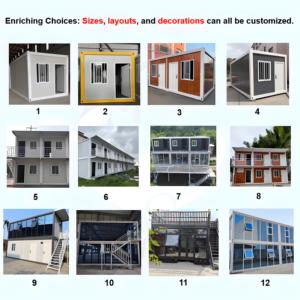 Desain paket datar rumah kontainer 20 kaki untuk apartemen, Kantor keluarga, atau penggunaan luar ruangan. - Product Image 3