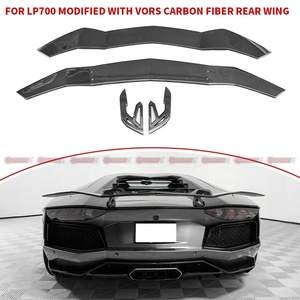 Aileron arrière style Vors en fibre de carbone sèche pour Lamborghini Aventador LP700 LP720 LP750, kit d'aileron arrière pour voiture - Product Image 4
