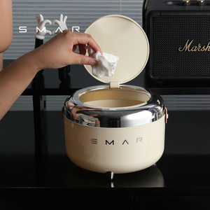 Waterproof Countertop <strong>Trash</strong> <strong>Can</strong> Small Plastic <strong>Trash</strong> <strong>Can</strong> for Desk <strong>Mini</strong> Desktop <strong>Trash</strong> <strong>Can</strong> <strong>with</strong> <strong>Lid</strong> - Product Image 4