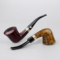 MUXIANG Nouvelle arrivée Pipe à tabac en bois de style populaire Tige courbée Pipes à fumer