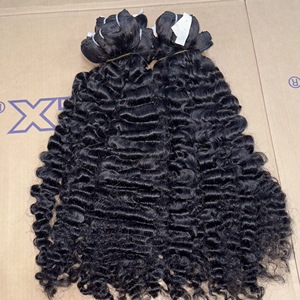 Lots <span class=keywords><strong>de</strong></span> Cheveux Naturels Bruts Indiens 100% Vierge, Bouclés Birmans, Ondulés Naturels, Cheveux Cambodgiens Bruts avec Closure – Prix Abordable - Product Image 4