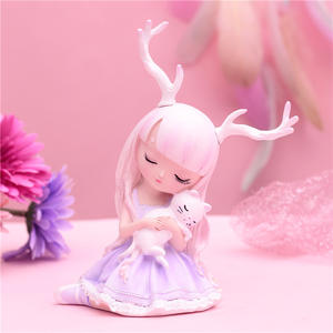 2024 OEM su misura PVC resina giocattoli di alta qualità azione e giocattolo 2 stile torta di cottura decorazione per bambina <span class=keywords><strong>anime</strong></span> figure <span class=keywords><strong>rosa</strong></span> bambola - Product Image 3