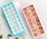 Plateau carré en silicone 24 trous avec couvercle en silicone de qualité alimentaire
