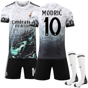2526 para Conjunto de Uniforme de Fútbol, Edición Especial <span class=keywords><strong>con</strong></span> Patrón de Dragón, 9 Mbappé, 7 <span class=keywords><strong>Cristiano</strong></span> <span class=keywords><strong>Ronaldo</strong></span>, Manga Corta, Transfronterizo - Product Image 1