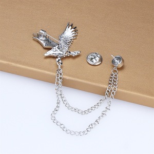 Promoção: Broche de Corrente Masculino com Design de Águia, Estilo Europeu e Americano, Acessório para Terno - Product Image 3