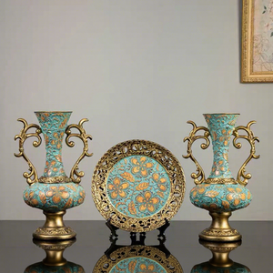 European-style High-end Home Accessories Vase <b>Ornaments</b> Vintage Luxury Resin Decoration <b>Ornaments</b> New House Living Room <b>Flower</b> - Product Image 4