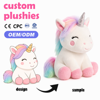 Peluche Licorne Personnalisée OEM, Jouet en Peluche Doux, Vente en Gros Usine, Poupée Fantaisie Arc-en-ciel, Cadeau pour Enfants, CE CPC EN71