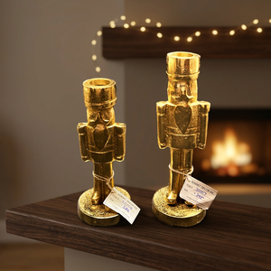 Sonnet Decor Porte-bougie Casse-Noisette en Aluminium, Décoration de Noël pour la Maison, Impression Numérique Faite à la Main 30007 - Product Image 1
