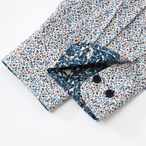 Chemise boutonnée décontractée pour homme en gros, 100% coton, tissu Oxford imprimé numérique écologique, service OEM d'automne - Product Image 2