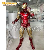 Statue de super-héros Iron Man MK7 grandeur nature 1/2 taille en résine de fibre de verre, artisanat décoratif pour la maison, thème musical élégant, Noël