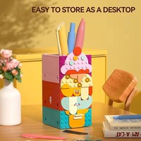 EPT Nouveautés Jouets DIY Pen Storage Puzzle Table Assembling Building Block Sets pour enfants