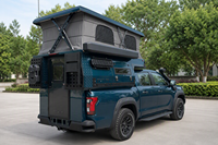 Camper de camion en aluminium avec toit relevable, étanche, pour 4 personnes, camping 4x4