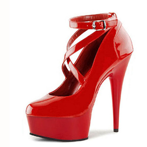 Chaussures de pole dance sexy Show Lorita pour femme, bout rond sexy, talons hauts de 17 cm, modèle simple, chaussures de scène, chaussures de boîte de nuit, chaussures gothiques - Product Image 3