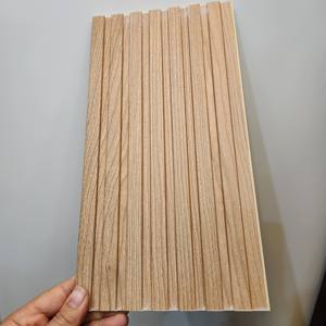 Panneau TV cannelé rainuré étanche pour la décoration intérieure Villas d'un an Emboîtement <span class=keywords><strong>facile</strong></span> Rustique en bois WPC Plastique Mur <span class=keywords><strong>Bambou</strong></span> - Product Image 6