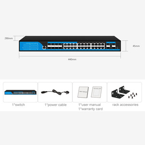 16 Gigabit POE 16 Combo L3 <strong>Managed</strong> <strong>Switch</strong> 24 RJ45 12 SFP Ports <strong>Ethernet</strong> Management <strong>Switch</strong> - Product Image 5