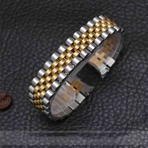 Cinturino di Lusso in Metallo a Cinque Maglie Bracciale in Acciaio Inossidabile con Finali Curvi da 20mm <span class=keywords><strong>Logo</strong></span> Personalizzato per Rolex - Product Image 2