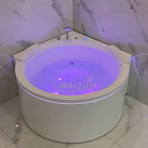 Bañera Semicircular <span class=keywords><strong>de</strong></span> <span class=keywords><strong>1</strong></span>.5 Metros con Luces LED, Diseño Nuevo, Apta para Familias <span class=keywords><strong>de</strong></span> 2 Personas, Jacuzzi con Hidromasaje - Product Image 6