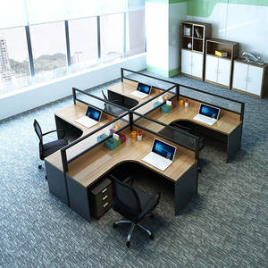 Muebles mesas y sillas de oficina modernos de madera duraderas de alta calidad escritorio modular para el personal Escritorio para el personal El último estilo único - Product Image 4