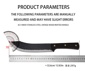 Dao chặt xương thép không gỉ rèn lớn, cán gỗ, lưỡi sắc bén 6-7.9 inch & 12 inch trở lên, sử dụng được cho cả hai tay, kiểu dáng hiện đại - Product Image 5