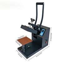 Presse à chaud manuelle compacte 15x15cm, machine portable pour transfert thermique sur casquettes de golf et de baseball, idéale pour l'impression de logos et étiquettes DIY sur casquettes