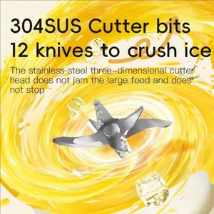 Machine à jus de fruits portable électrique mini USB sans fil rechargeable pour usage domestique avec fonction de broyage de glace - Product Image 4