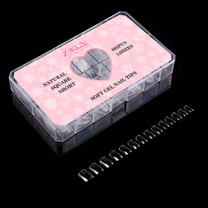 600 Miếng Tùy Chỉnh Nhãn Hiệu Rõ Ràng Gel Nail Mẹo PMMA Mềm Gel Đầy Đủ Bìa Vuông Ngắn Ngay Lập Tức Nail Mẹo 14 Kích Thước - Product Image 4