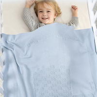 Couverture en coton tricotée pour bébé, serviette de bain, tissu d'emmaillotage, couette pour bébé, couverture de poussette
