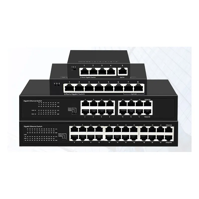 SY82 Hotsale Unmanaged Hub Network Switch 100M 16 Port Ethernet Switch with Metal Housing