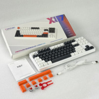 Keyboard Gaming Mekanik Kustom 75% 87-Key DIY Metal RGB Berkabel yang Dapat Diprogram untuk Komputer/Tablet/iPad, Harga Pabrik