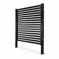 Clôture à lames horizontales en aluminium thermolaqué pour jardin et intimité