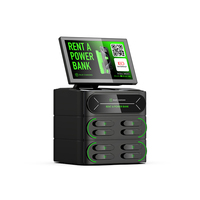 Mesin Vending Charger Power Bank 8 Slot Terintegrasi 4G, Dapat Ditumpuk, Pengisian Cepat, Stasiun Pengisian Daya Bersama 6000mah 60W LED