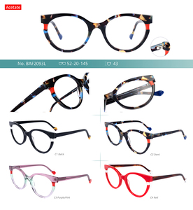 Logo personalizzato rotondo acetato ottico blocco di colore <span class=keywords><strong>multicolore</strong></span> miopia occhiali da lettura occhiali protettivi - Product Image 6