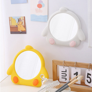Chick Themed Hanging Makeup Mirror Round Silver Lens Desktop Dressing Mirror For Student Dormitories - Product Image 1
