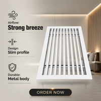 Grille d'aération d'air de retour en aluminium personnalisée, réglable, étanche et ignifuge, avec installation en grille de plafond pour hôtels et hôpitaux