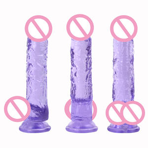 Dildos Realistas de Cristal Transparente, Flexibles y Suaves, con Base de Succión - Product Image 5
